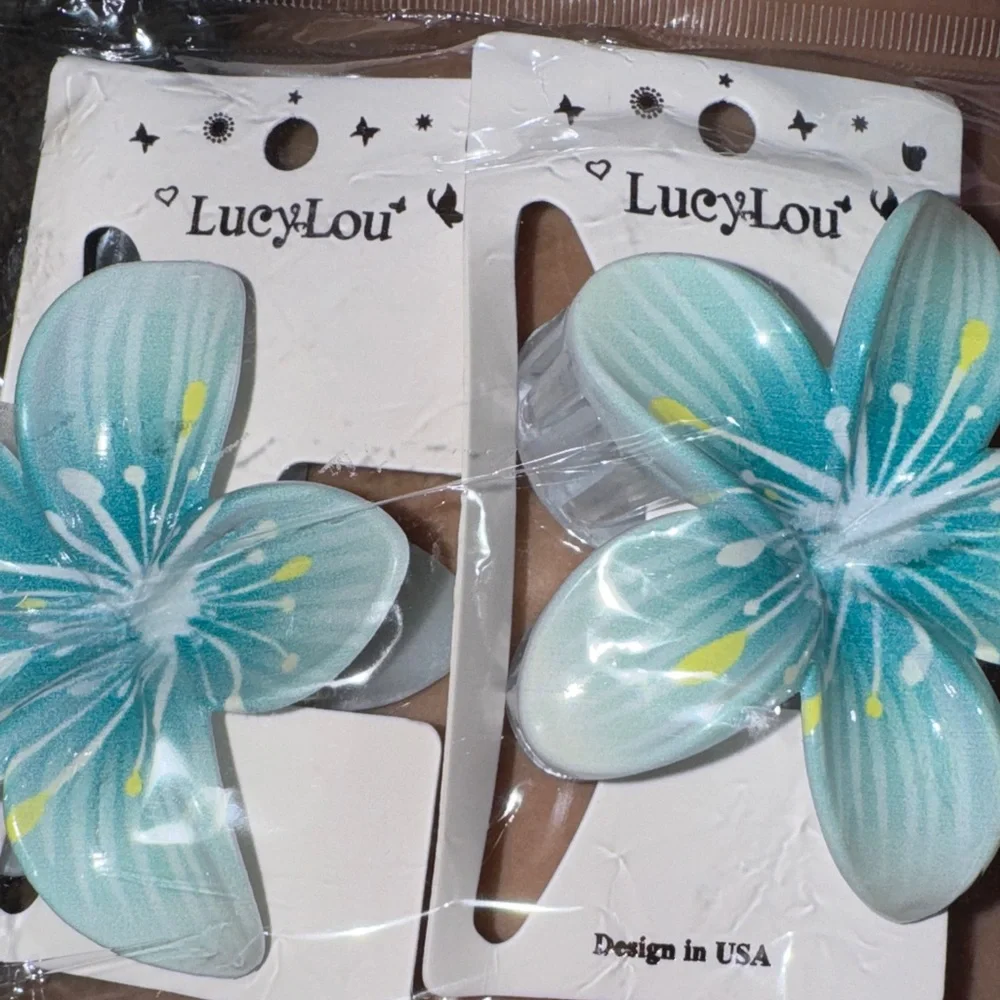 Vintage Bohemian Style Plastic Flower Hair Clip, Boho Hair Accessories set of 2‎